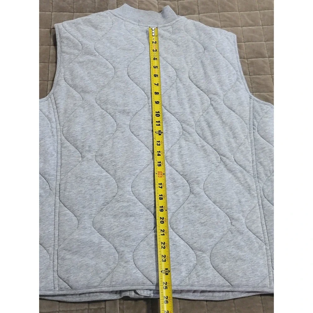 Polo Ralph Lauren Quilted Full Zip Vest Gray Old Money Men's Size Large